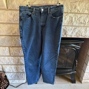 Old Navy High-Rise O. G. Straight Dark Blue Jeans 8